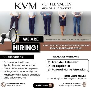 Apply for a career at Kettle Valley Memorial